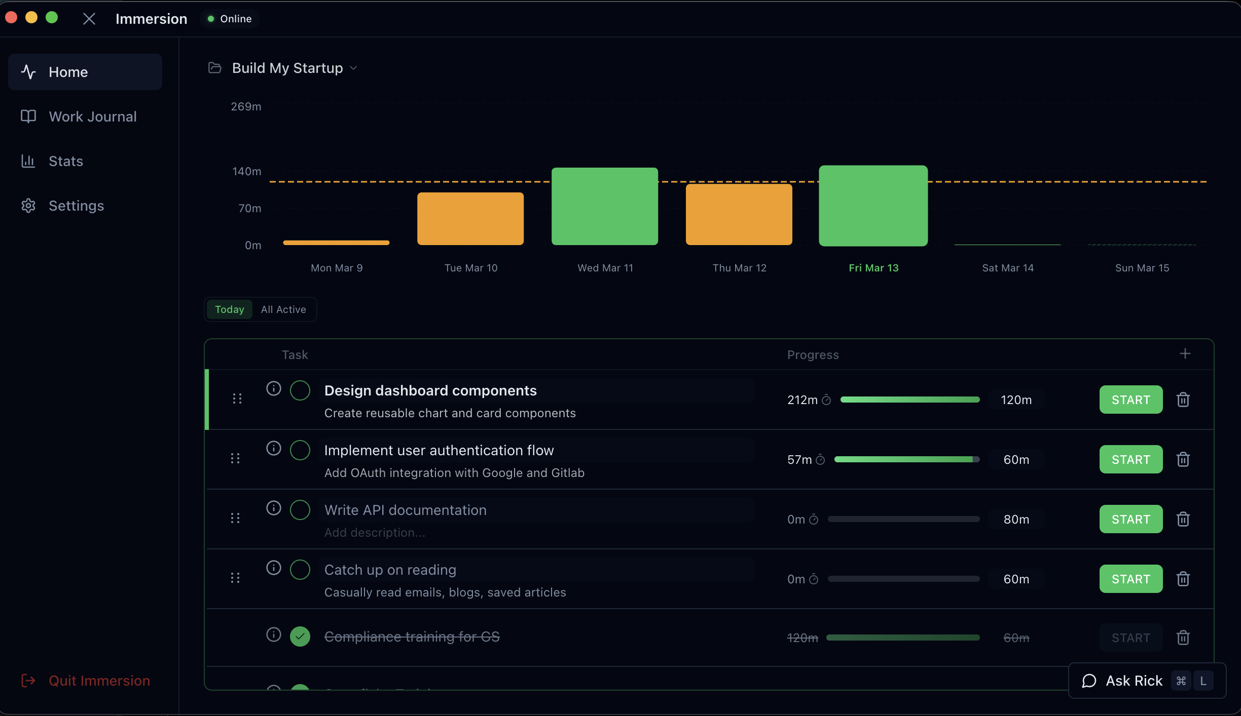 Immersion Dashboard